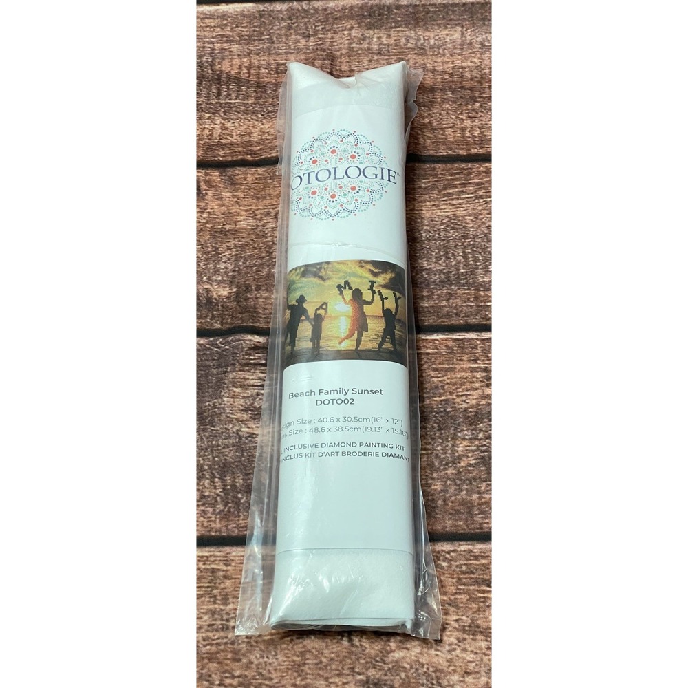 Beach Family Sunset Diamond Painting Canvas Kit Dotologie (DOTO02) New